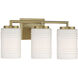 Leavenworth 3 Light 24 inch Brushed Gold Vanity Light Wall Light